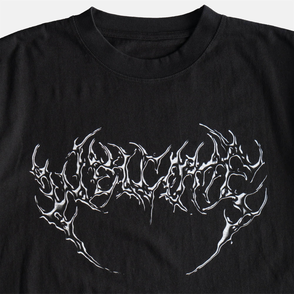 Welcome Skateboards - Chrome Fang Boxy Garment-Dyed T-Shirt - Black