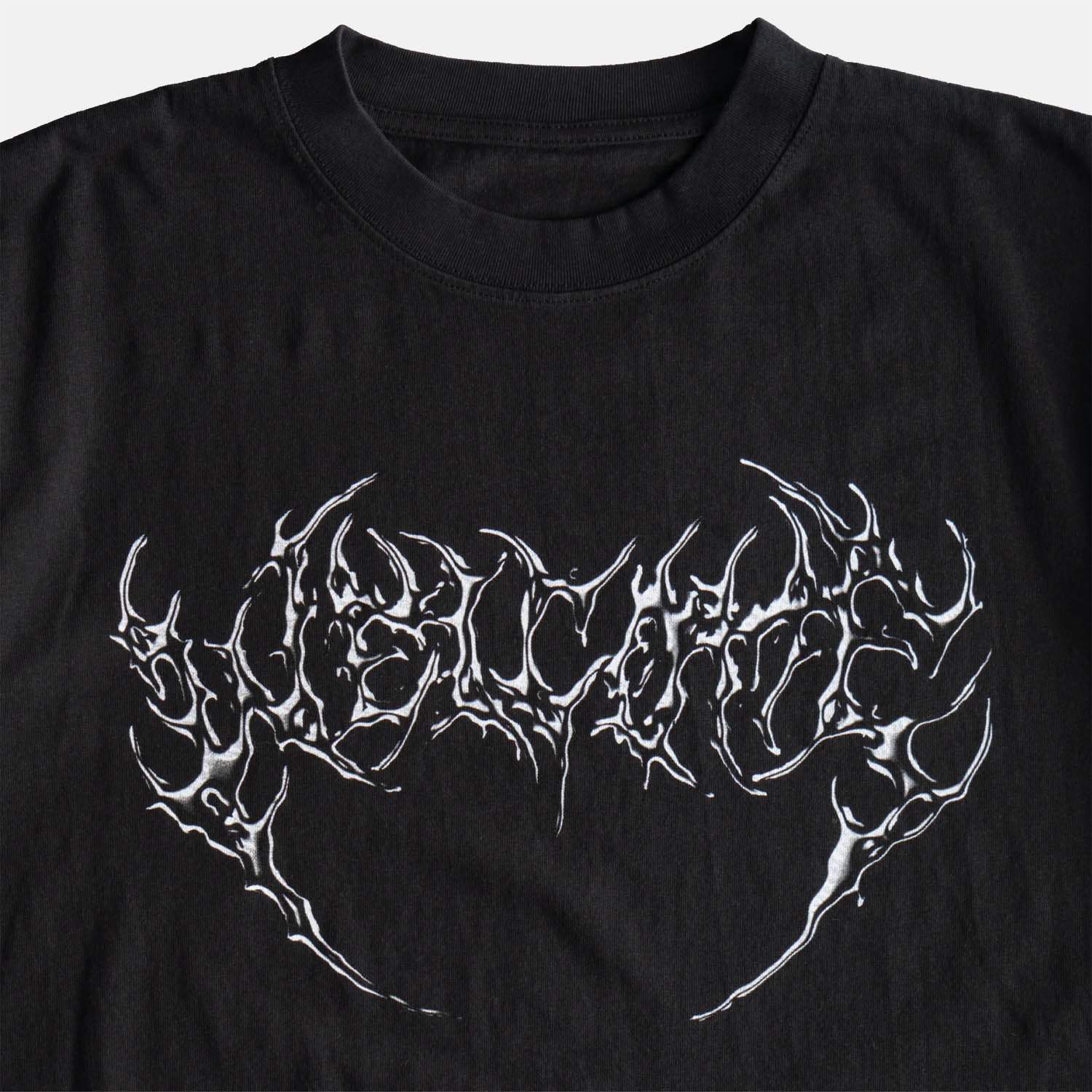 Welcome Skateboards - Chrome Fang Boxy Garment-Dyed T-Shirt - Black