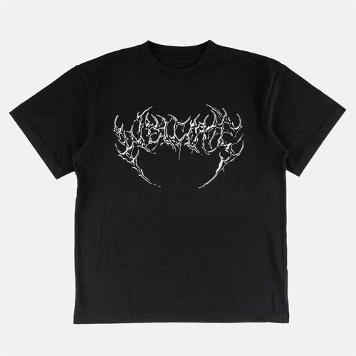 Welcome Skateboards - Chrome Fang Boxy Garment-Dyed T-Shirt - Black