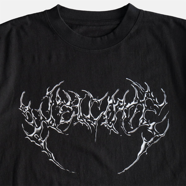 Welcome Skateboards - Chrome Fang Boxy Garment-Dyed T-Shirt - Black