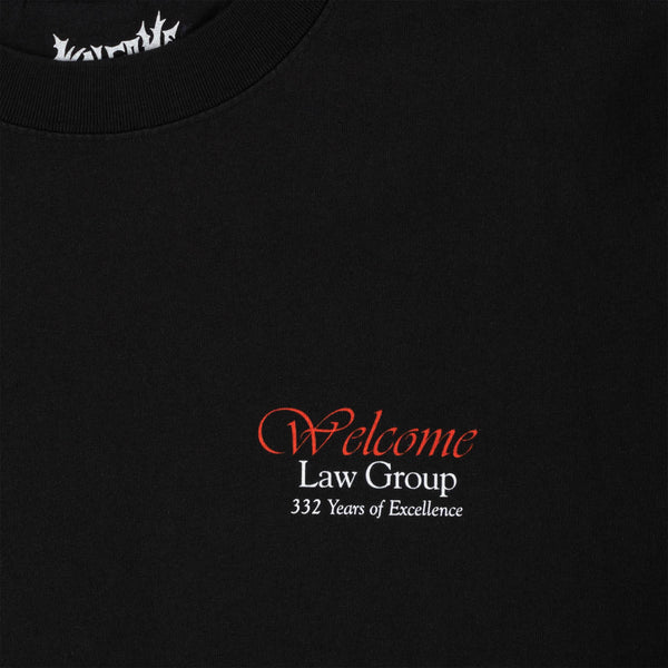 Welcome Skateboards - Defence Boxy-Garment-Dyed T-Shirt - Black