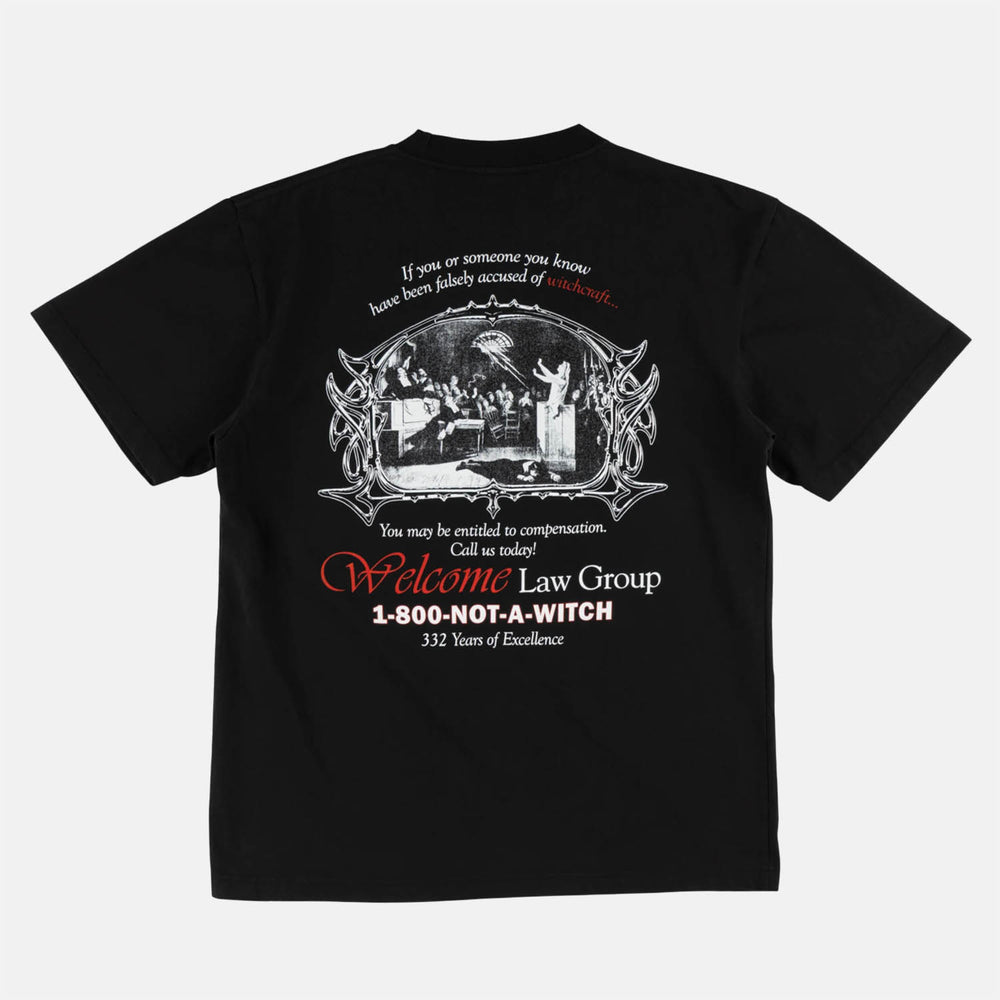 Welcome Skateboards - Defence Boxy-Garment-Dyed T-Shirt - Black