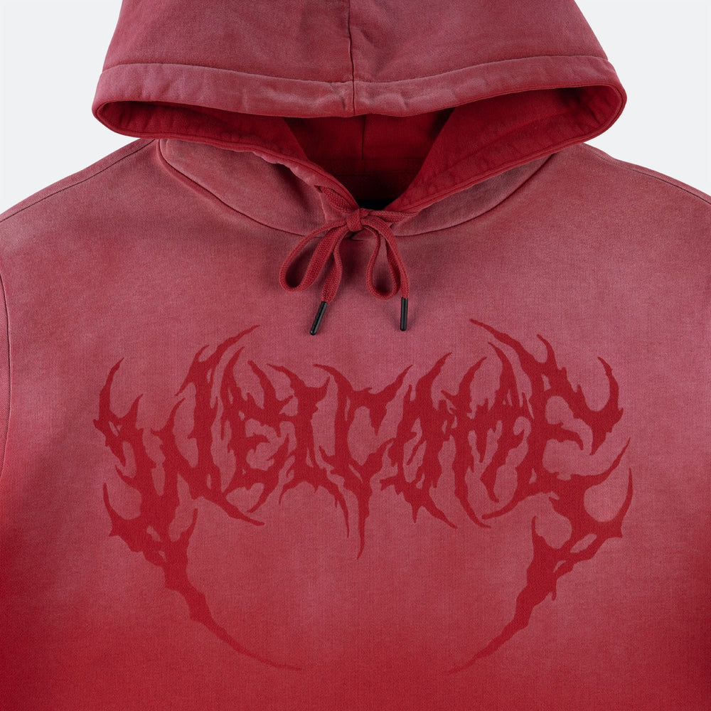 Welcome Skateboards - Phantom Sun Fade Hooded Sweatshirt - Red Fade