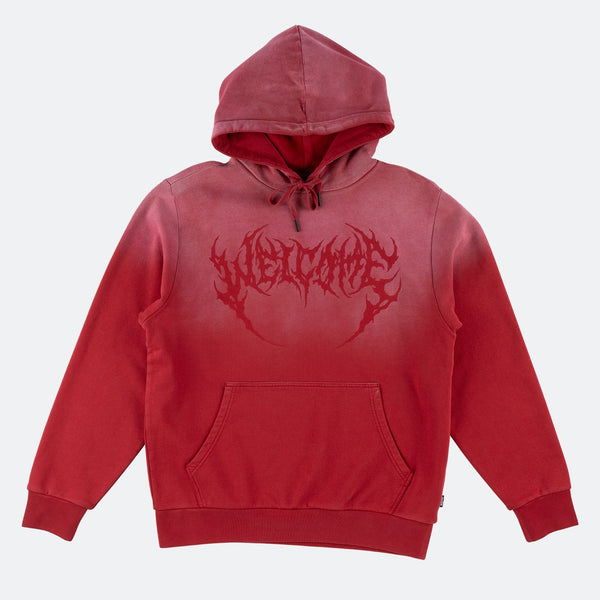 Welcome Skateboards - Phantom Sun Fade Hooded Sweatshirt - Red Fade