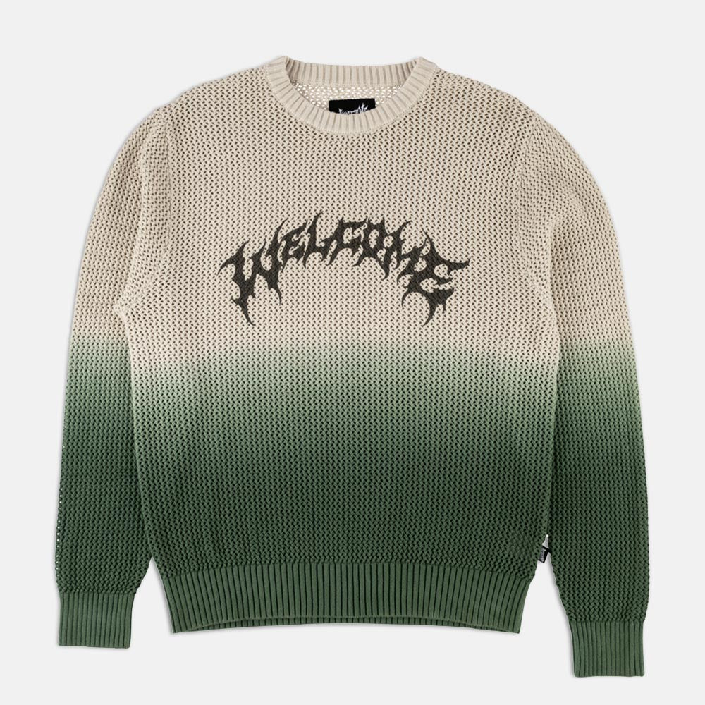 Welcome Skateboards - Maille Dip-Dyed Loose-Knit Jumper - Pile / Bone