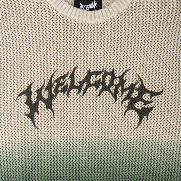 Welcome Skateboards - Maille Dip-Dyed Loose-Knit Jumper - Pile / Bone