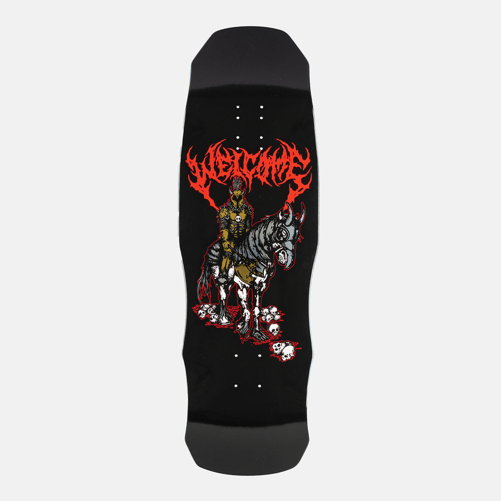 Welcome Skateboards - 9.85" Rider On Dark Lord Skateboard Deck - Black / Gold