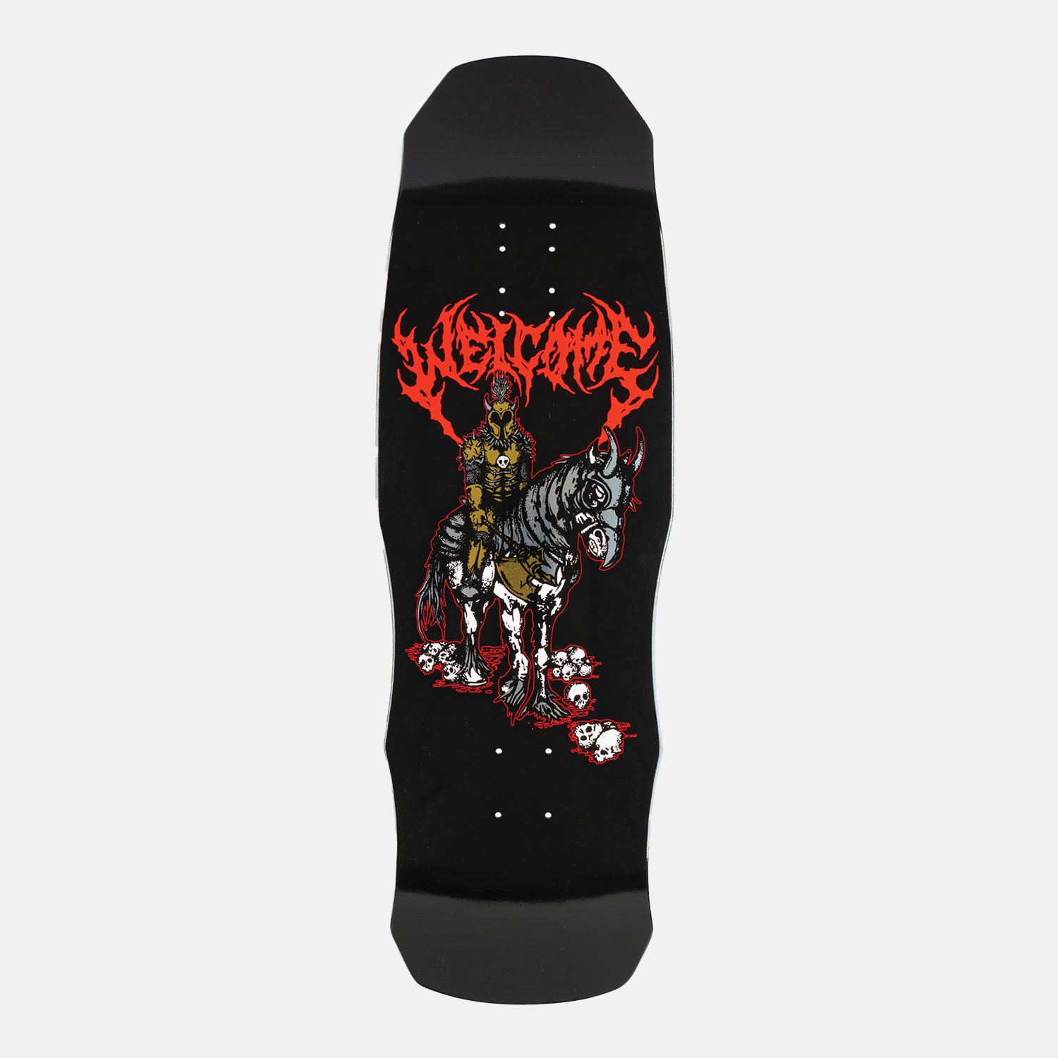 Welcome Skateboards - 9.85" Rider On Dark Lord Skateboard Deck - Black / Gold