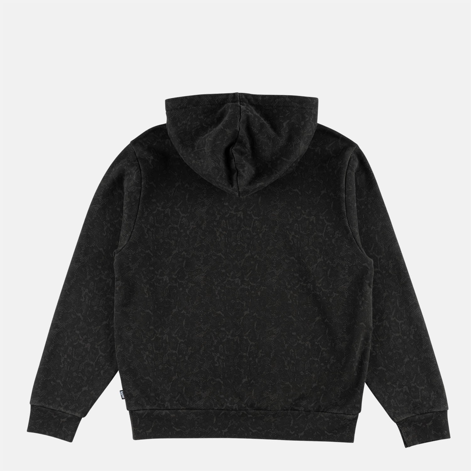 Welcome Skateboards - Serpent Enzyme-Washed Animal Print Pullover Hooded Sweatshirt - Black