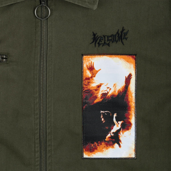 Welcome Skateboards - Smite Twill Patch Work Shirt - Forest