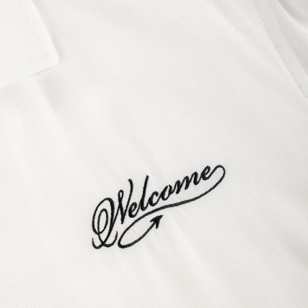 Welcome Skateboards - Torment Printed Linen Short Sleeve Shirt - White
