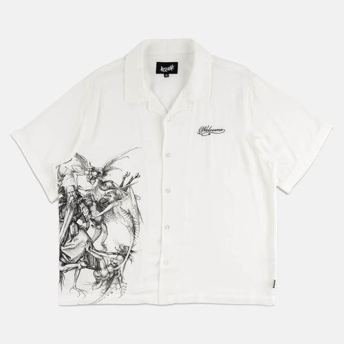 Welcome Skateboards - Torment Printed Short Sleeve Shirt - White