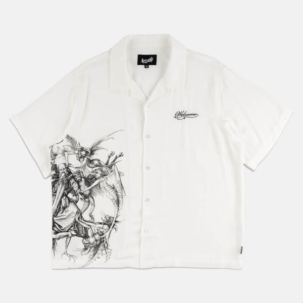 Welcome Skateboards - Torment Printed Short Sleeve Shirt - White