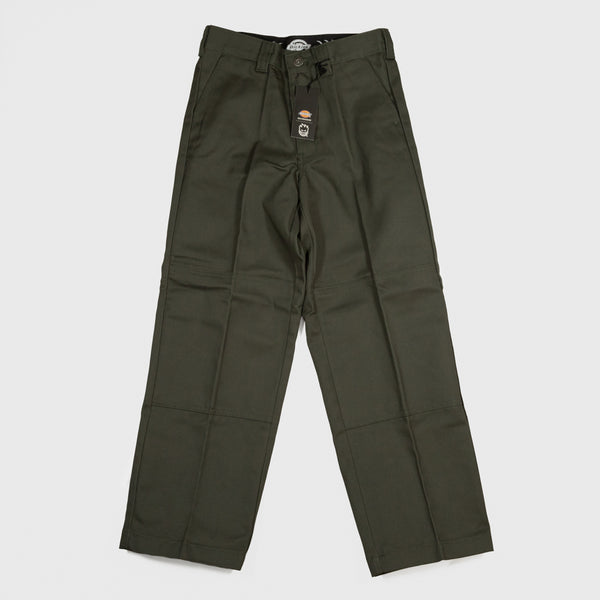 Dickies - Youth Spitfire Double Knee Work Pant - Olive Green