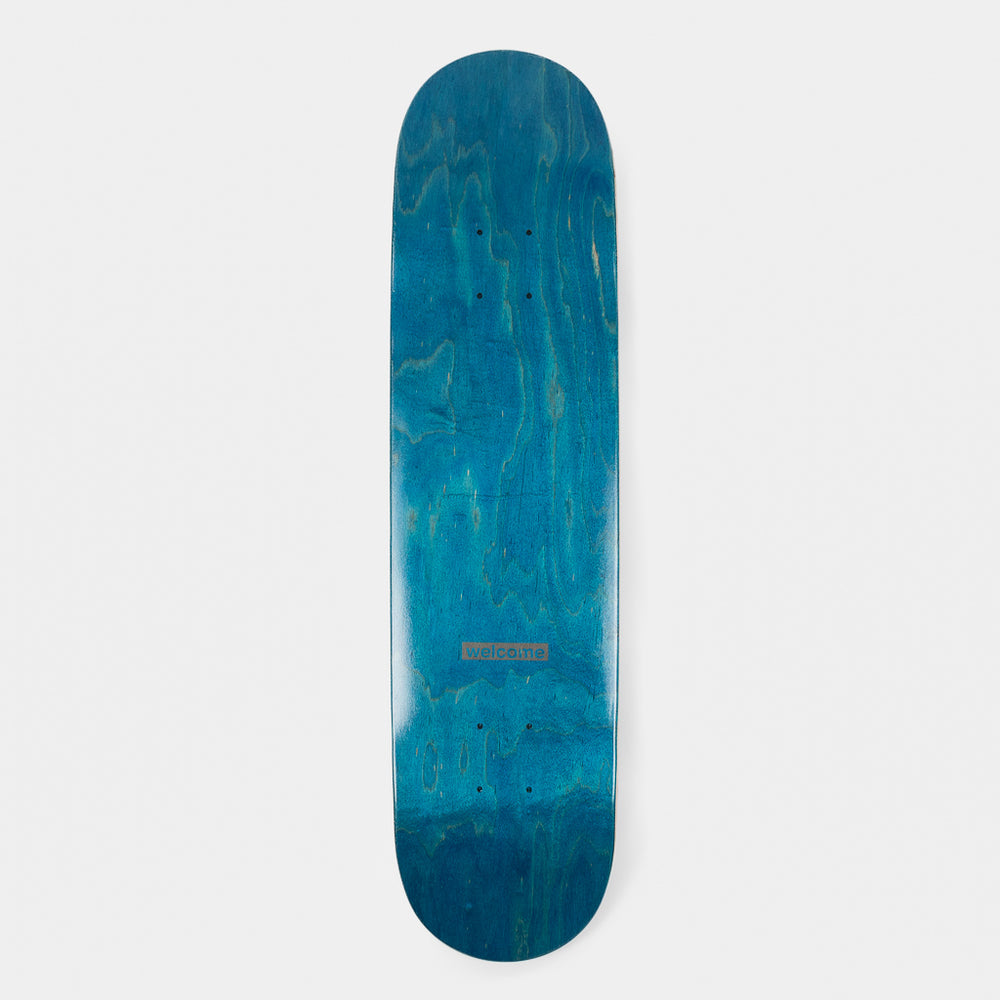Welcome Skate Store 7.75” Laser Blue Skateboard Deck