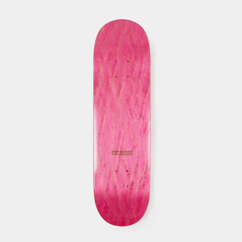 Welcome Skate Store 8.0" Shorty Laser Pink Skateboard Deck