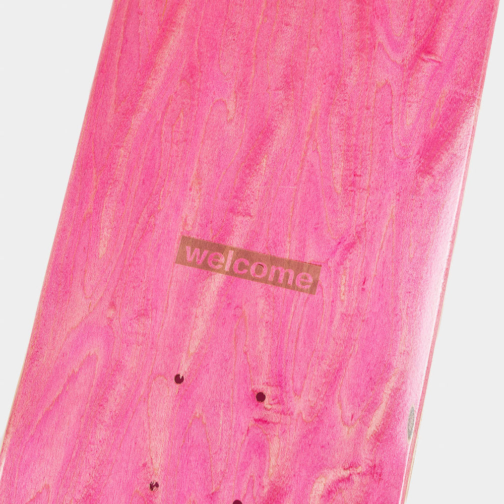 Welcome Skate Store 8.0" Shorty Laser Pink Skateboard Deck