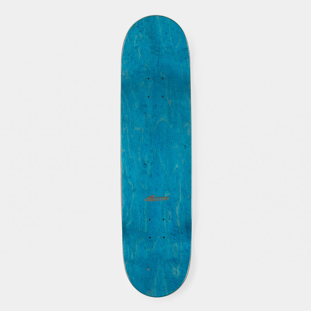 Welcome Skate Store 8.25" Chainsaw White And Blue Skateboard Deck Top Ply