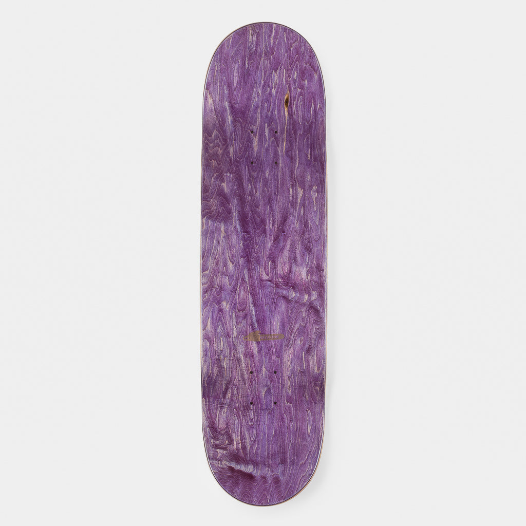 Welcome Skate Store 8.625" Chainsaw White And Purple Skateboard Deck Top Ply