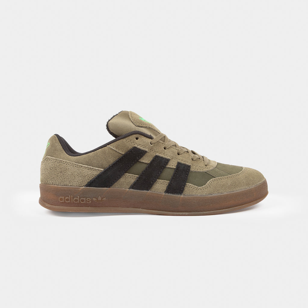 Adidas Skateboarding Olive Strata Upper And Gum Soled Aloha Super Skate Shoes