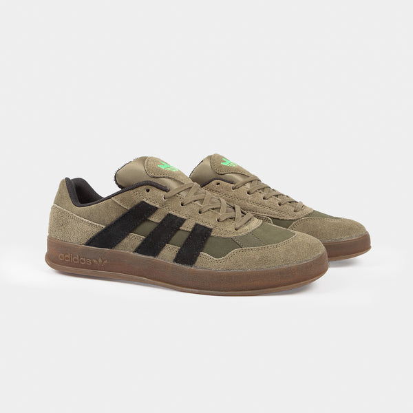 Adidas Skateboarding - Aloha Super Shoes - Olive Strata / Core Black / Gum 5