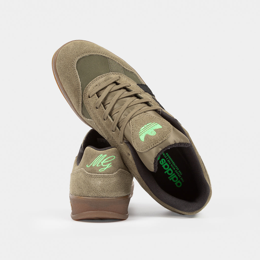 Adidas Skateboarding Olive Strata Upper And Gum Soled Aloha Super Skate Shoes