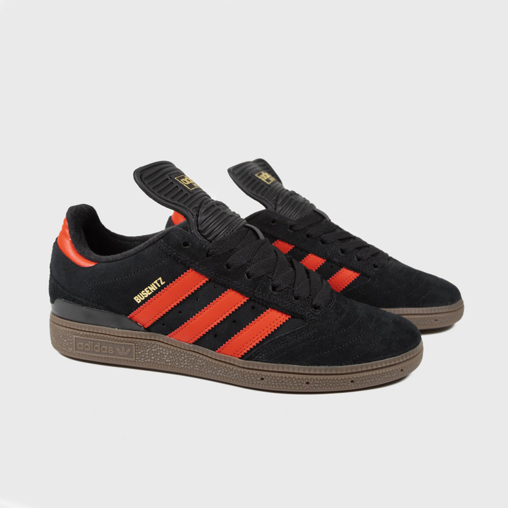 Adidas Skateboarding Black And Bold Orange Busenitz Shoes