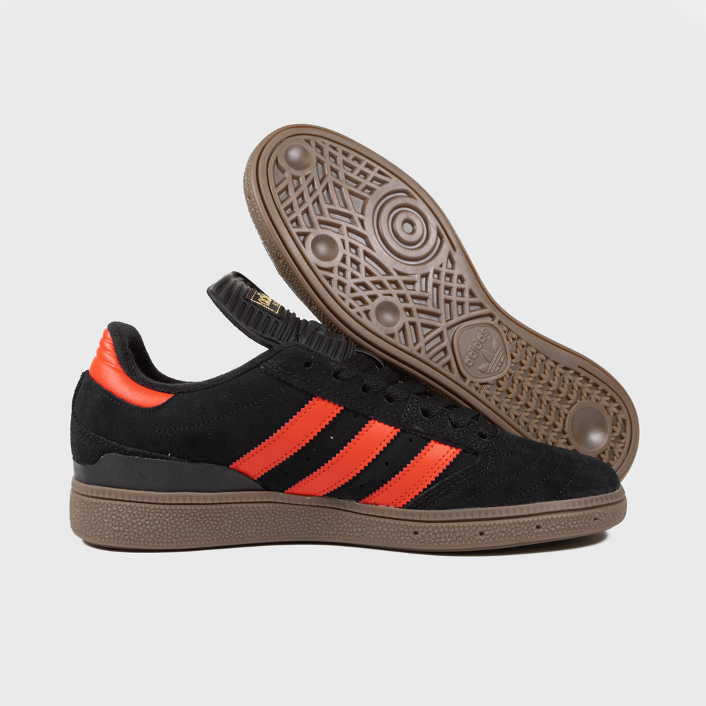 Adidas Skateboarding Black And Bold Orange Busenitz Shoes