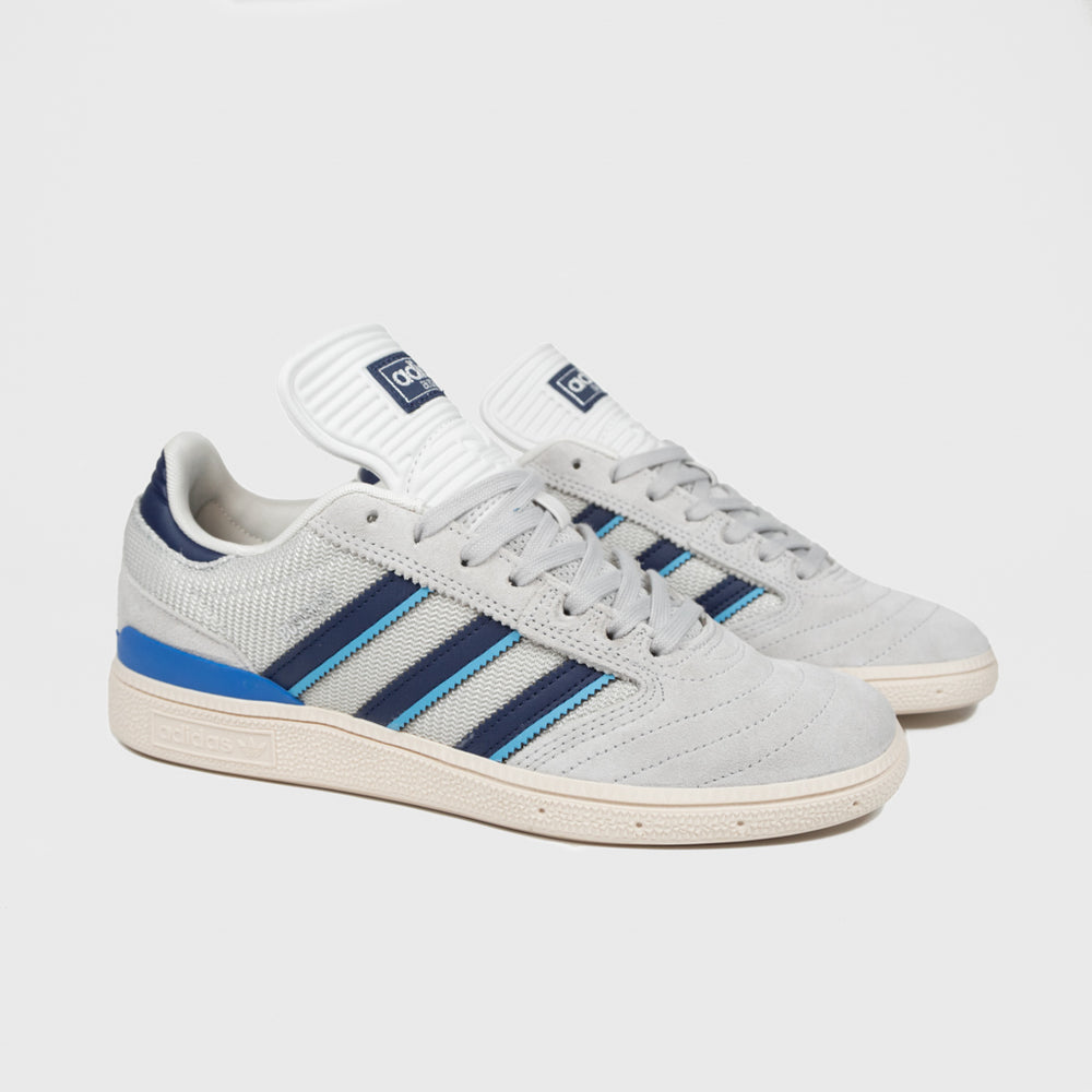 Adidas Skateboarding Grey And Blue Busenitz Shoes