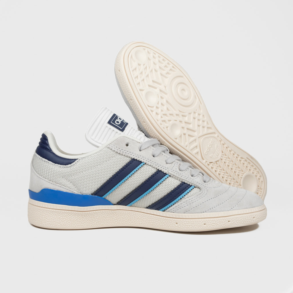 Adidas Skateboarding Grey And Blue Busenitz Shoes