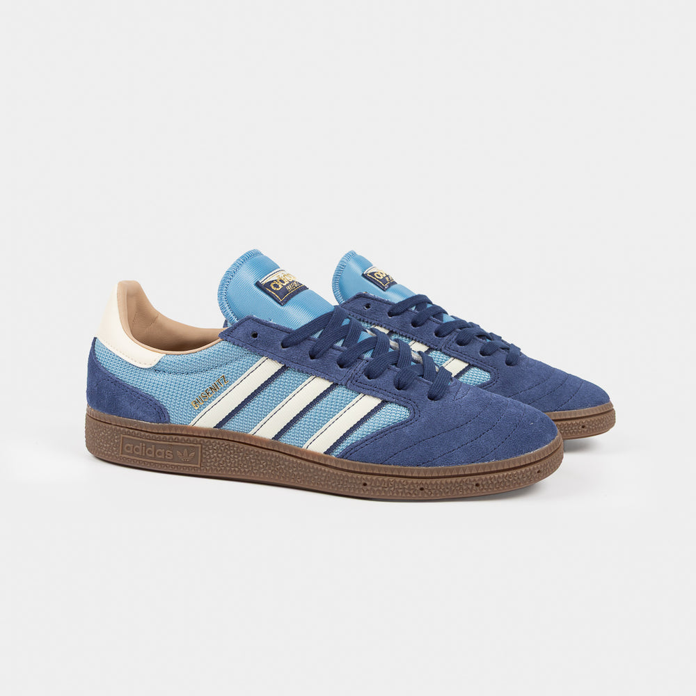 Adidas Skateboarding Dark Blue Suede And Gum Soled Busenitz Vintage Skate Shoes