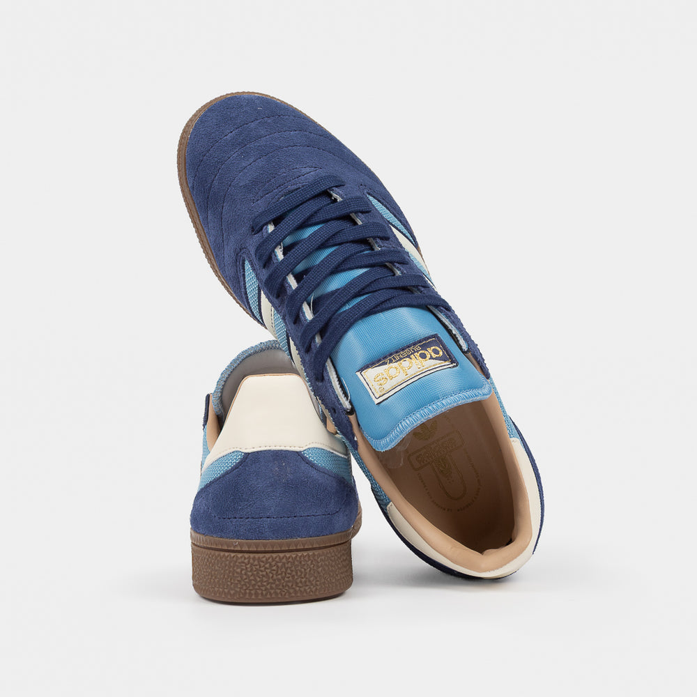 Adidas Skateboarding Dark Blue Suede And Gum Soled Busenitz Vintage Skate Shoes