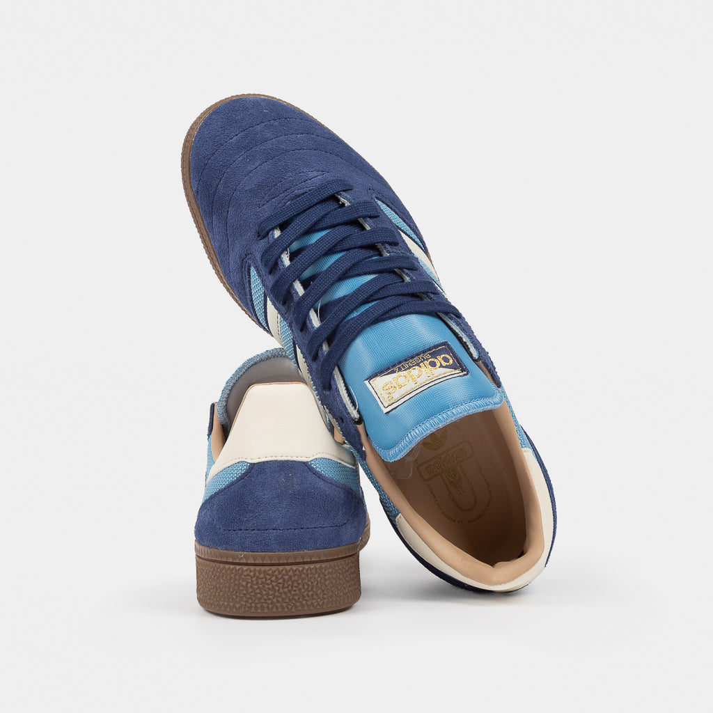 Adidas Skateboarding Dark Blue Suede And Gum Soled Busenitz Vintage Skate Shoes