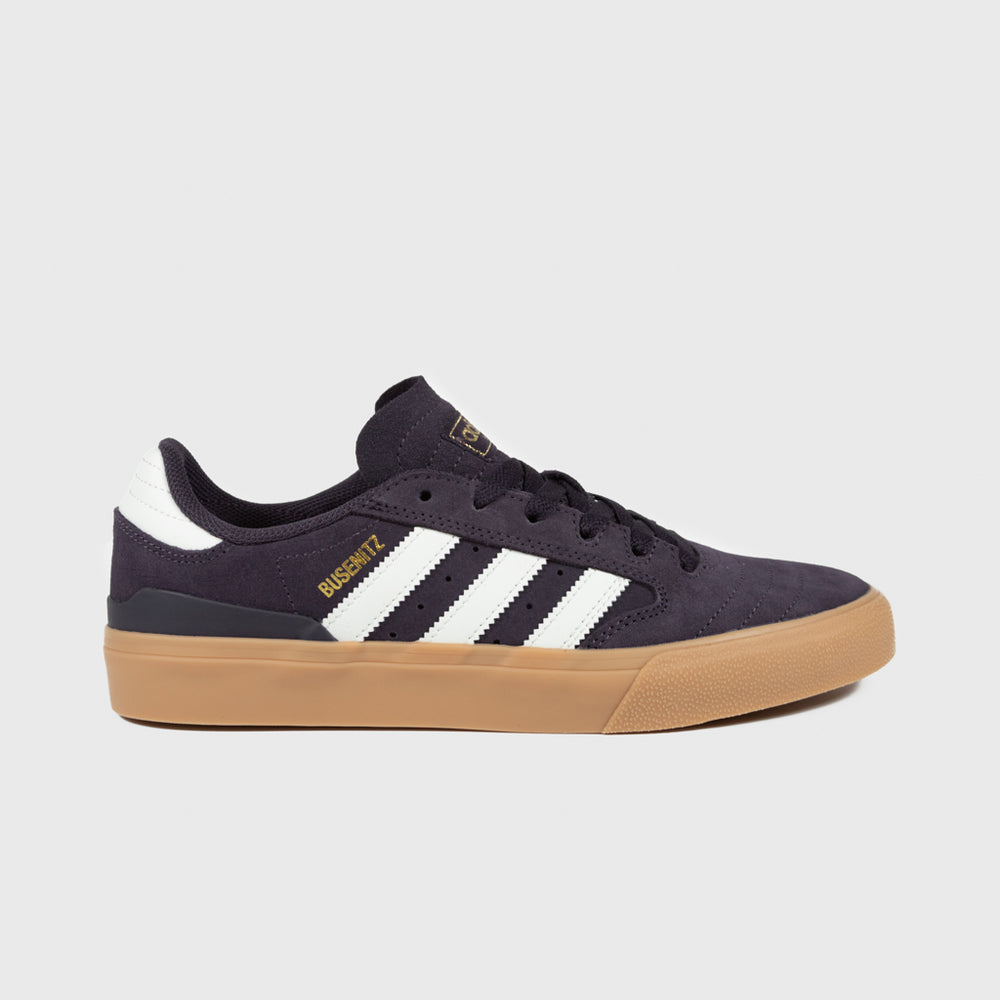 Adidas Skateboarding Auora Black  Purple And Gum Busenitz Vulc 2 Shoes