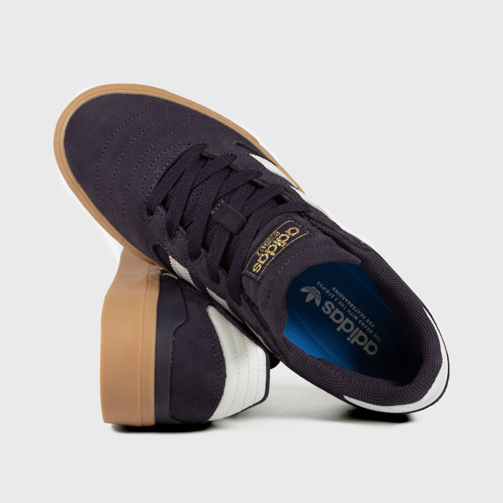 Adidas Skateboarding Auora Black  Purple And Gum Busenitz Vulc 2 Shoes