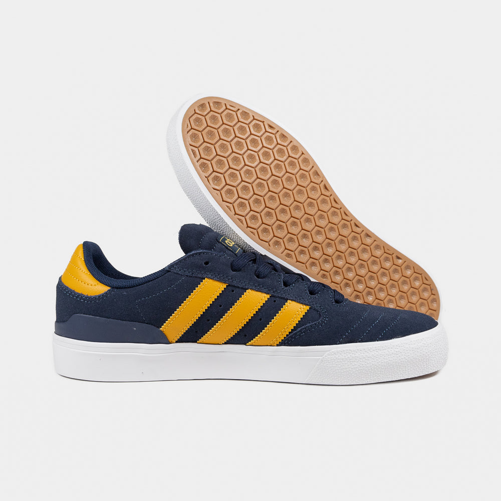 Adidas Skateboarding Collegiate Navy and Preloved Yellow Busenitz Vulc 2 Shoes