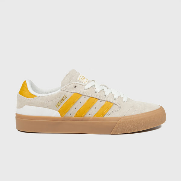 Adidas Skateboarding - Busenitz Vulc 2 Shoes - Crystal White / Preloved Yellow / Gold Metallic