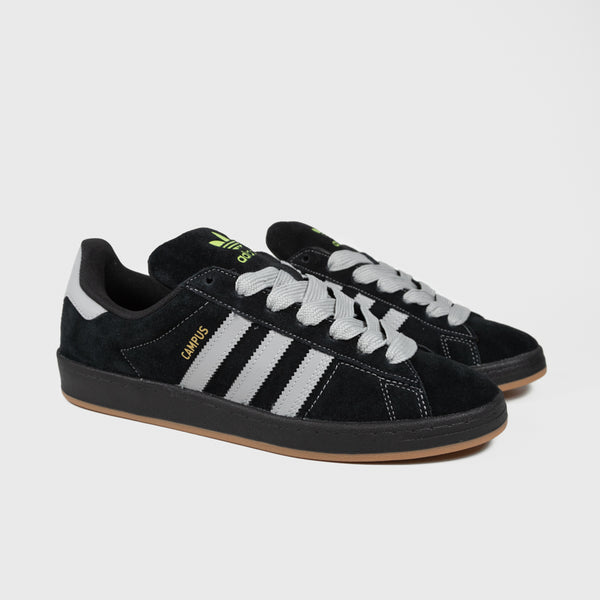 Adidas Skateboarding - Campus 90s ADV Shoes - Core Black / Grey Two / Gold Metallic