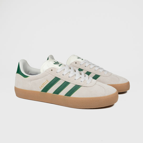 Adidas Skateboarding - Gazelle ADV Shoes - Crystal White / Crystal White / Gum