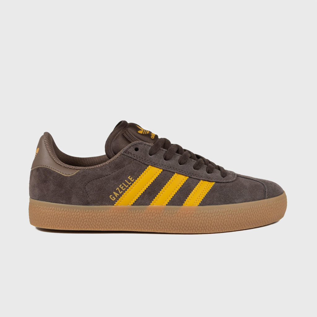 Adidas SkateboardingDark Brown And Preloved Yellow Gazelle ADV Shoes