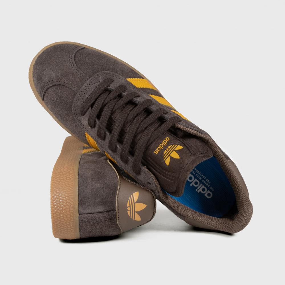 Adidas Skateboarding - Gazelle ADV Shoes - Dark Brown / Preloved Yellow Welcome Skate Store Adidas Skateboarding - Gazelle ADV Shoes - Dark Brown / Preloved Yellow Welcome Skate Store