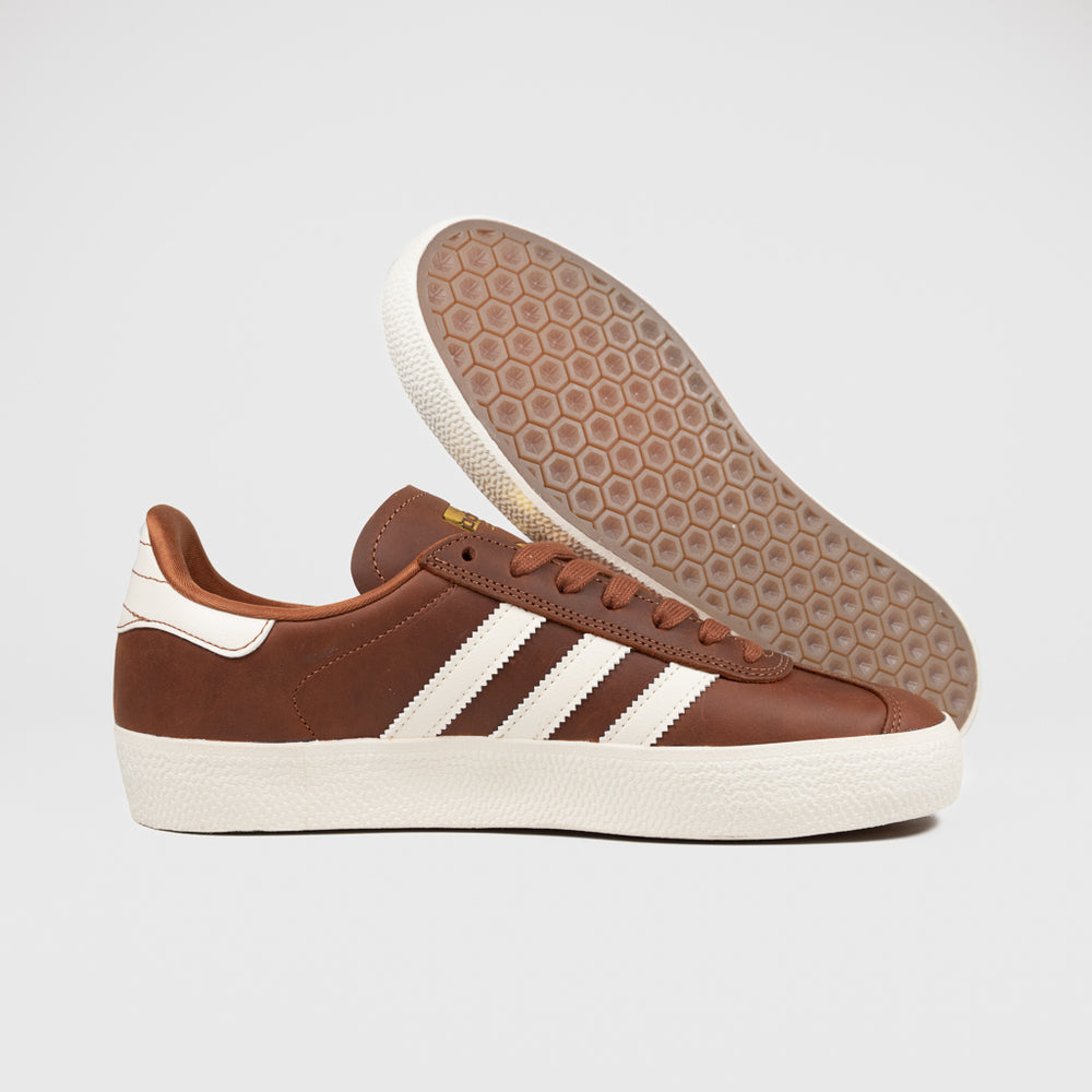Adidas Skateboarding Dusky Bronze Waxed Leather Gazelle ADV Shoes 