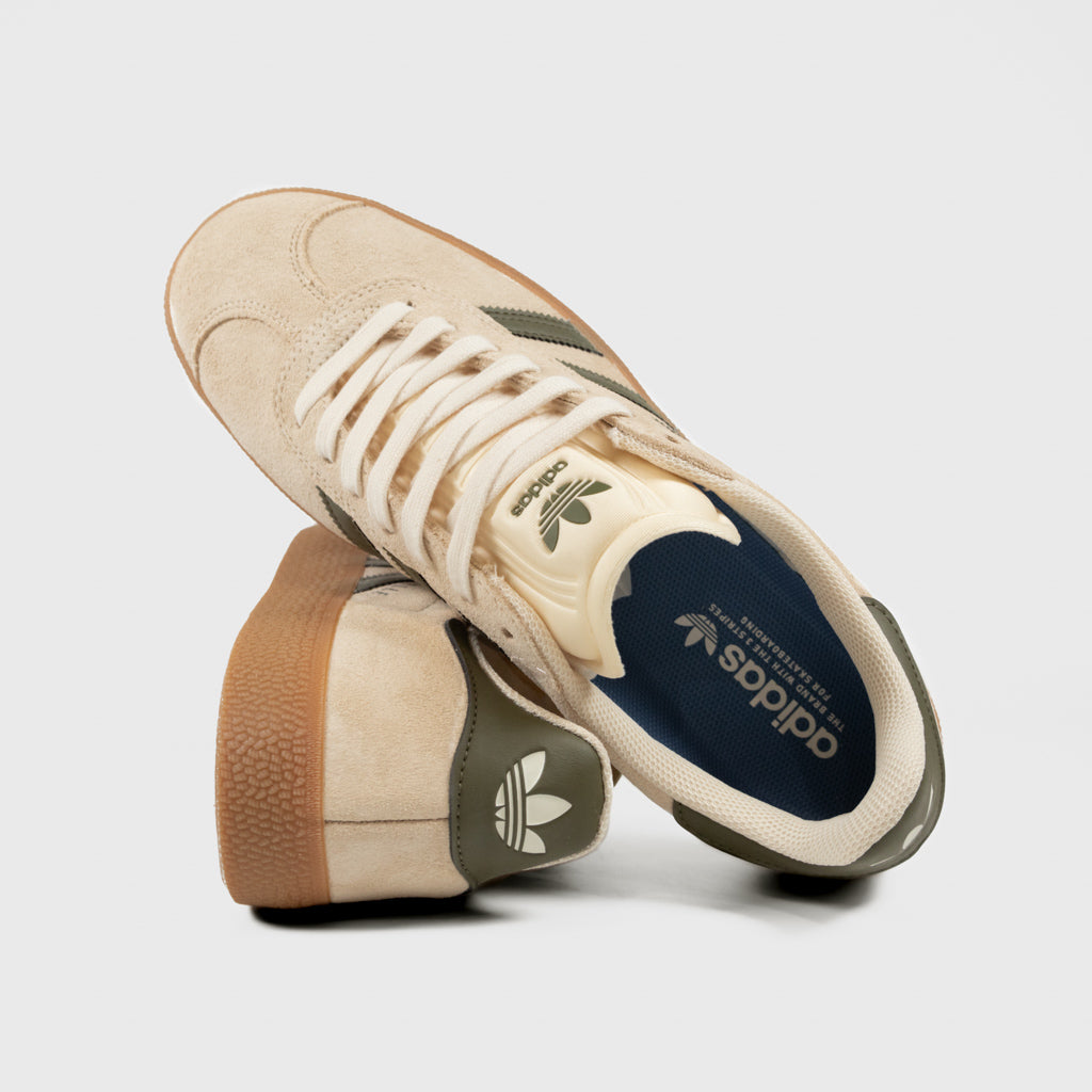 Adidas Skateboarding Ecru Tint Gum Gazelle ADV Shoes