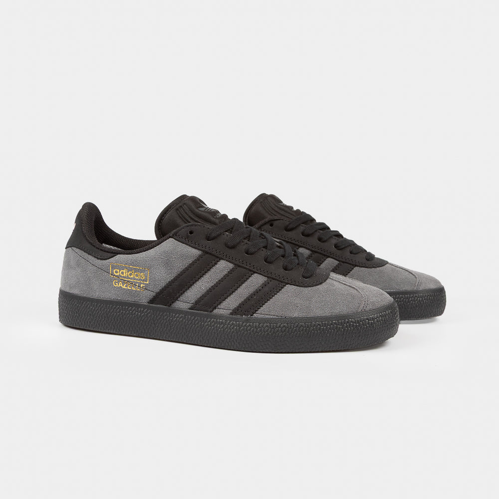 Adidas Skateboarding Grey Suede And Black Soled Gazelle ADV Skate Shoes