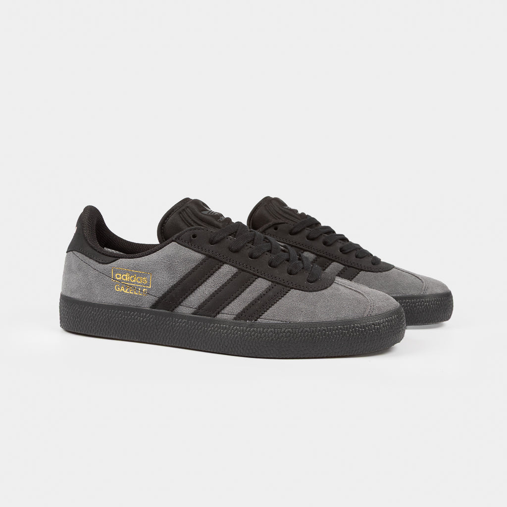 Adidas Skateboarding Grey Suede And Black Soled Gazelle ADV Skate Shoes