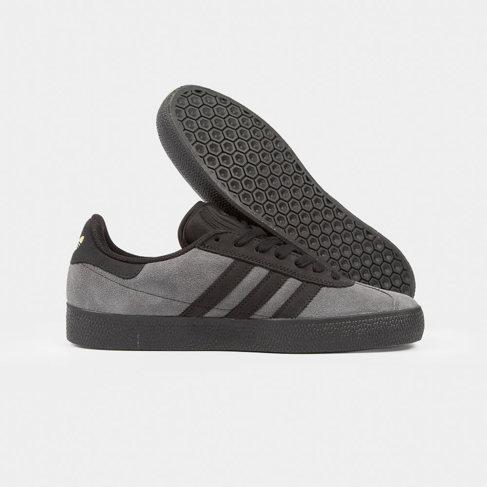 Adidas Skateboarding Grey Suede And Black Soled Gazelle ADV Skate Shoes