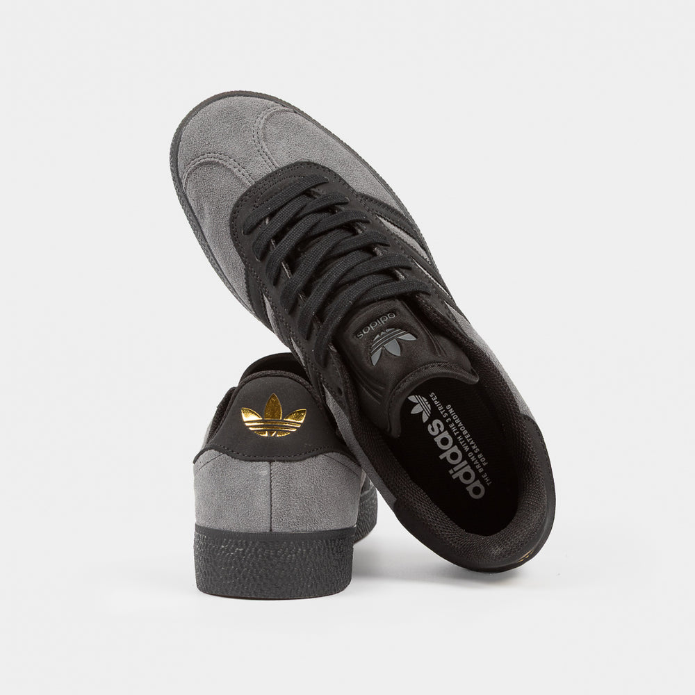 Adidas Skateboarding Grey Suede And Black Soled Gazelle ADV Skate Shoes
