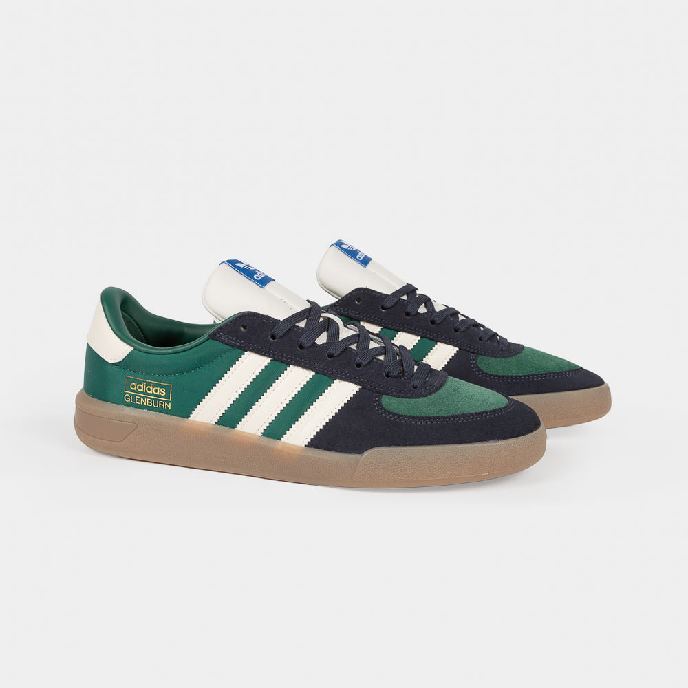 Adidas Skateboarding Collegiate Green And Legend Ink Glenburn Skate Shoes With A Gum Sole