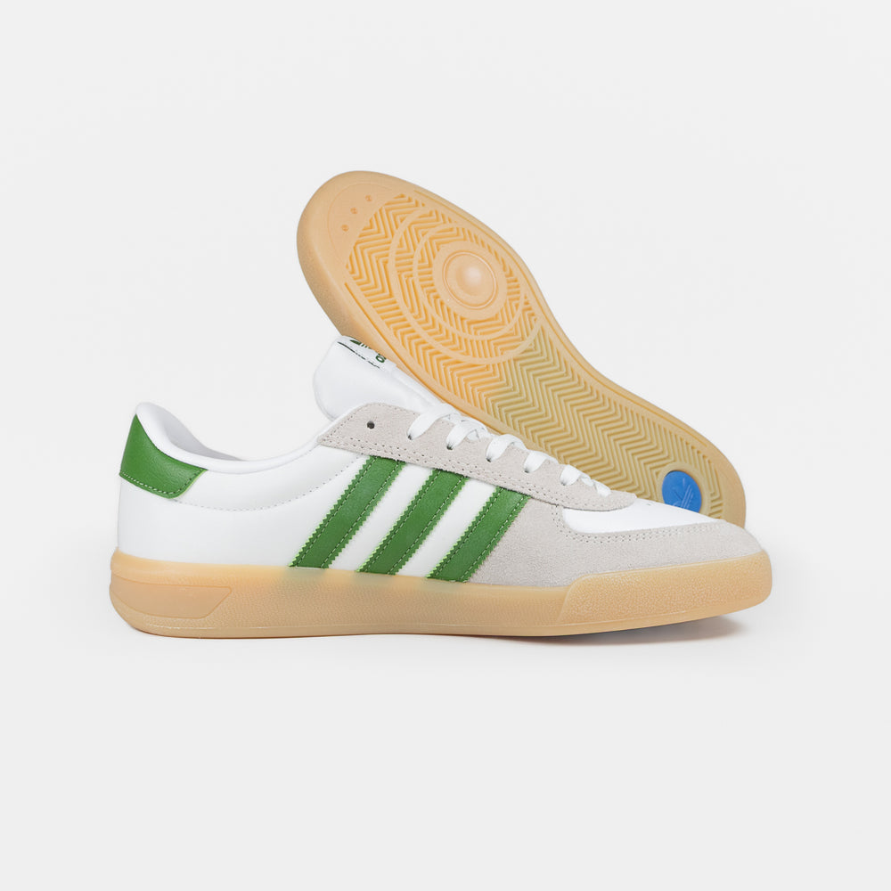 Adidas Skateboarding White And Gum Glenburn Shoes