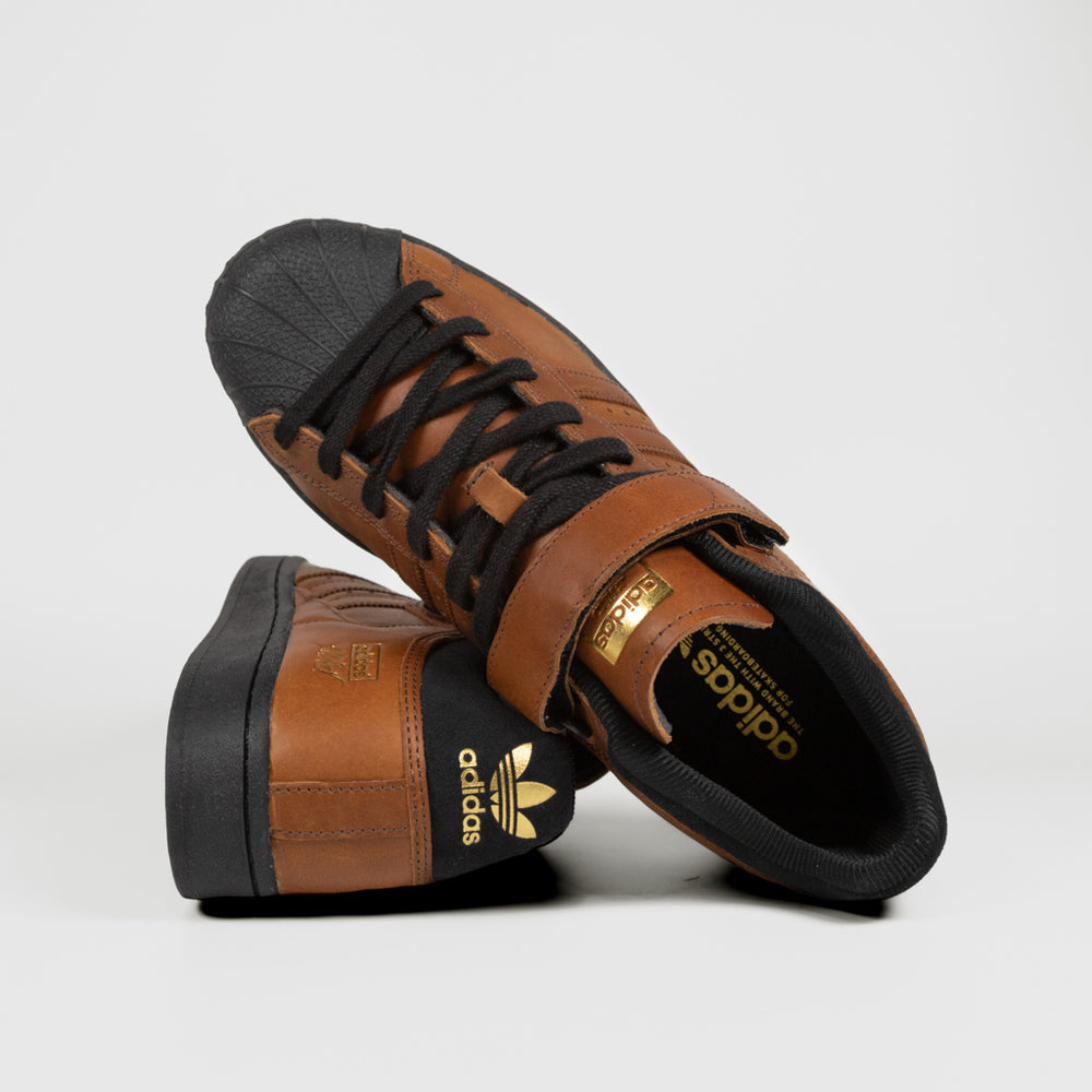 Adidas Skateboarding Brown Leather Heitor Da Silva Pro Shell ADV Shoes